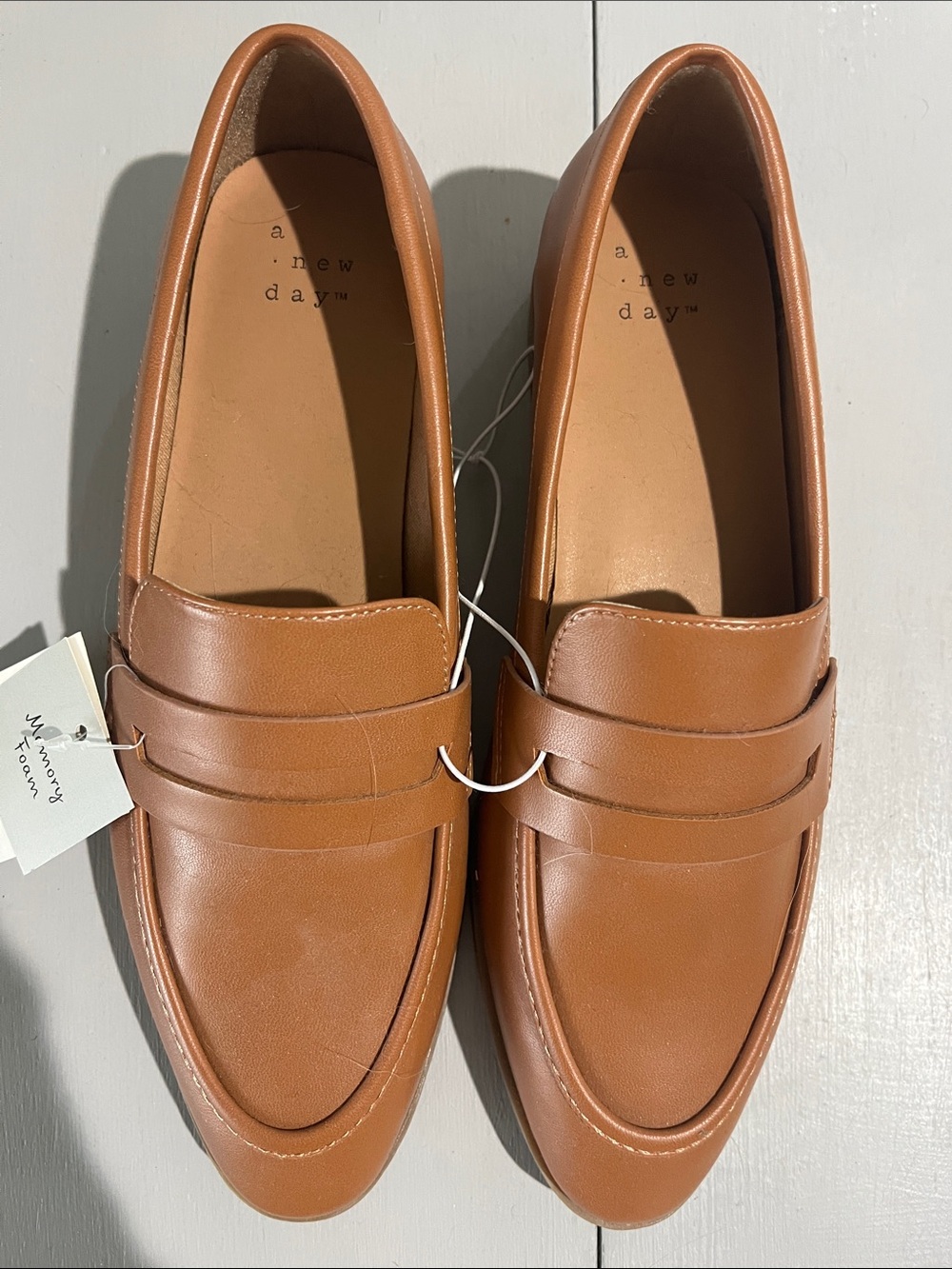 a new day Women’s Cognac Slip-On Penny Loafers